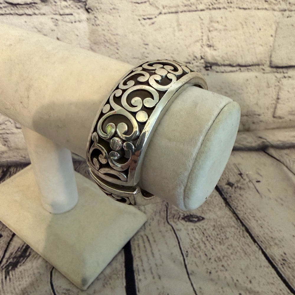 Brighton Contempo Hinged Scroll Bangle.